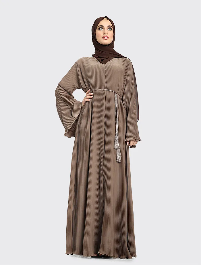 Stone Pleated Abaya